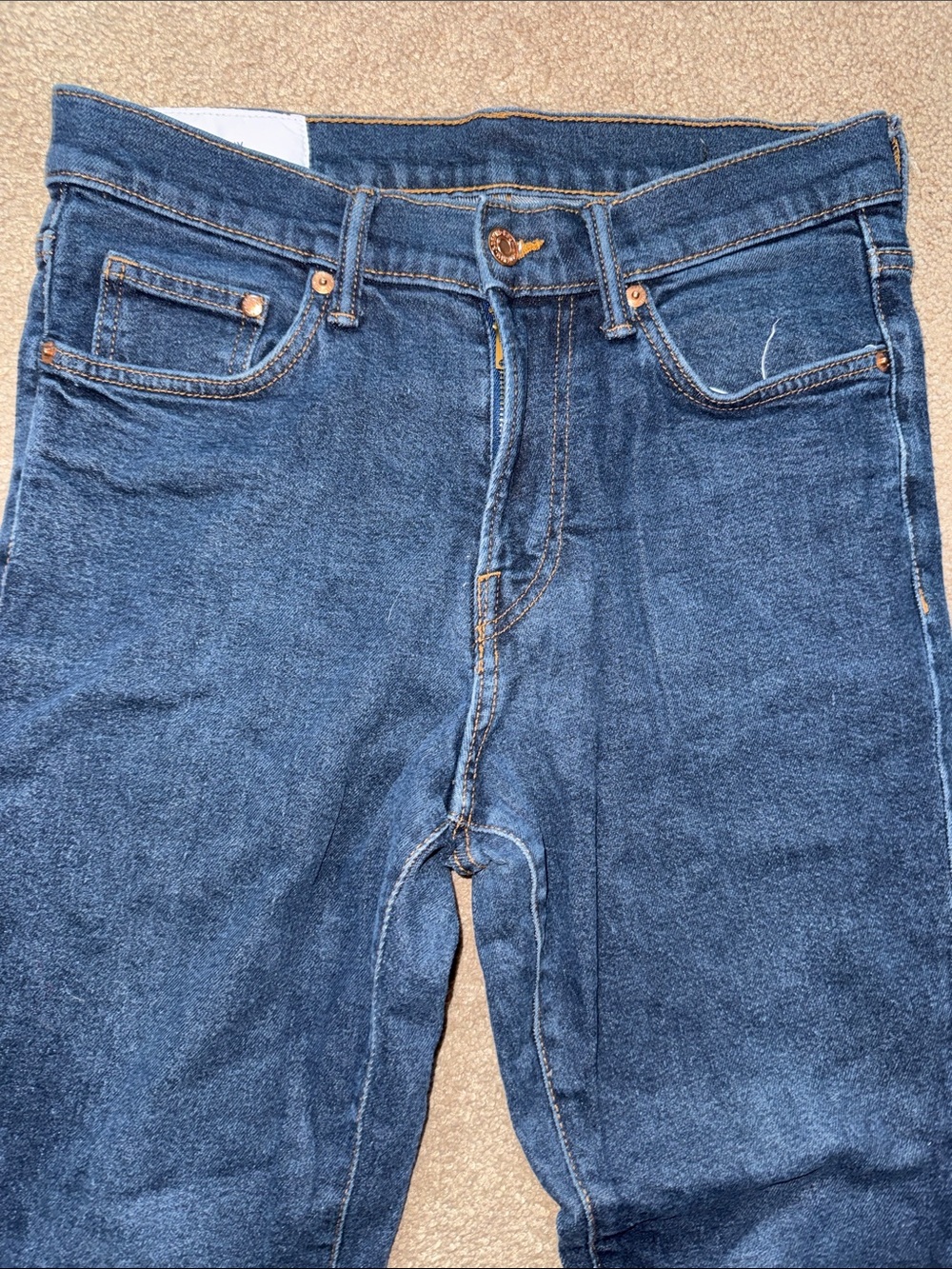 H&M Women's Skinny Jeans in Dark Blue Wash